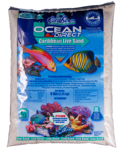 Carib Sea Ocean Direct -Oolite живой природный оолитовый песок размер частиц 0.1-0.7мм пакет 9кг - Кликните на картинке чтобы закрыть